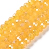 Baking Electroplate Glass Beads Strands DGLA-A039-J6MM-B13-1