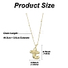1Pc Initial Letter Brass Pendant Necklaces NJEW-YW0001-24T-2