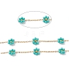 Flower Glass Beaded Chains CHS-P016-40G-02-2