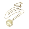 Brass Micro Pave Clear Cubic Zirconia Tree of Life Pendants LS-NJEW-H066-01F-G-2