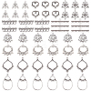  54Pcs 9 Style Tibetan Style Alloy Chandelier Components Links FIND-PH0001-52-1