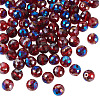 80Pcs Half Rainbow Plated Glass Beads EGLA-TA0013-04B-3
