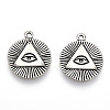 Tibetan Style Eye Alloy Pendant Rhinestone Settings PALLOY-T075-200AS-2