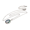 201 Stainless Steel Pendants Necklace for Women NJEW-B110-02P-2