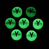 Luminous Frosted Acrylic Beads FACR-T008-02Y-3