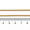 2mm Rack Plating Brass Rope Chain Necklaces for Women Men MAK-L044-59G-5