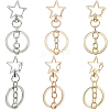 18Pcs 3 Style Alloy Keychain Clasps KEYC-SP0001-49D-6