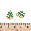 Christmas Brass Enamel Beads KK-I474-G23-3