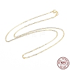 925 Sterling Silver Cable Chains Necklace for Women STER-I021-08A-G-1