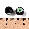 Handmad Evil Eye Round Lampwork Beads LAMP-T021-17E-2