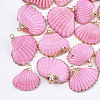 Spray Paint & Electroplate Sea Shell Pendants SSHEL-S262-08H-1