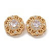 Brass Micro Pave Cubic Zirconia Beads KK-U037-29G-04-1