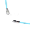 201 Stainless Steel Wire Necklace Cord TWIR-XCP0001-03-4