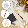 1Pc Brass Paw Print Pendants Decorations AJEW-DR0002-34-3
