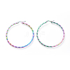 Electroplated 304 Stainless Steel Big Hoop Earrings EJEW-G258-02B-1