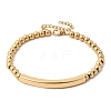 304 Stainless Steel Beaded Bracelets BJEW-D408-02G-2