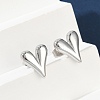Non-Tarnish 304 Stainless Steel Heart Stud Earrings for Women X-EJEW-F300-09P-3