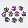 Faceted Glass Rhinestone Charms RGLA-F055-12x12-001VO-1