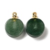 Natural Green Aventurine Perfume Bottle Pendants G-Z039-02G-04-1