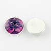 Half Round/Dome Tree Pattern Glass Flatback Cabochons for DIY Projects X-GGLA-Q037-25mm-M28-2
