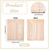 4Pcs Unfinished Rubber Wood Timber Board WOOD-FG0001-66C-2