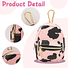 2Pcs 2 Colors PU Leather Tarp Zip Cosmetic Pouches AJEW-FG0003-26-3