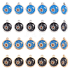 24Pcs 4 Colors Zinc Alloy Enamel Pendants ENAM-AR0001-95-1