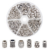 HOBBIESAY 210Pcs 6 Styles Tibetan Style Alloy Spacer Beads FIND-HY0003-56-1