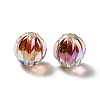 Two Tone UV Plating Rainbow Iridescent Acrylic Beads TACR-D010-05G-2