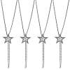 4Pcs Alloy Star Boho Tie Lariat Necklaces for Women NJEW-ME0001-21-1