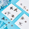 9Pcs 9 Styles Alloy Lapel Pin Backs for Backpack Clothes JEWB-SC0001-88-4