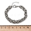 304 Stainless Steel Byzantine Chains Bracelets for Women BJEW-P399-01B-P-5