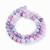 Crackle Glass Beads Strands X-CCG-L002-B-24-3