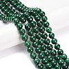 Natural Malachite Bead Strands G-O152-47-10mm-A-5