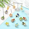 20Pcs 10 Colors Faceted Glass Pendants PALLOY-SZ00011-5