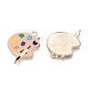 Alloy Enamel Pendants ENAM-Q004-01KCG-25-2
