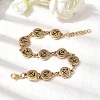 12 Constellations 304 Stainless Steel Link Chain Bracelets BJEW-I239-01G-07-2