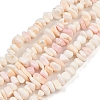Natural Pink Shell Beads Strands X-SSHEL-L016-19-2
