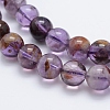 Natural Purple Lodolite Quartz/Purple Phantom Quartz Beads Strands G-J373-05-10mm-2