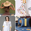 10M Ethnic Style Floral Pattern Embroidery Polyester Ribbons OCOR-CY0001-61-4