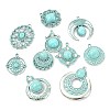 20Pcs 10 Styles Bohemia Styles Alloy & Acrylic Pendants FIND-CJ0005-70-8