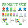 54Pcs 12 Style Food Grade Eco-Friendly Silicone Beads SIL-TA0001-66-4