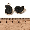 Dyed Synthetic Lava Rock Pendants G-P614-05G-02-3
