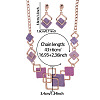 Rhombus Zinc Alloy Enamel Pendant Necklaces & Stud Dangle Earrings Sets WG3ED7E-05-2