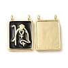 Eco-Friendly Brass Enamel Pendants KK-M246-17G-01-1