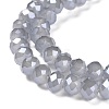 Electroplate Glass Beads Strands GLAA-K027-PL-A08-A-4