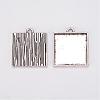 Alloy Pendant Cabochon Settings PALLOY-A19951-AS-LF-1