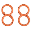 Spray Painted Alloy 8-shaped Keychain Clasps PW-WGE4E28-35-1