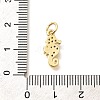 Brass Micro Pave Clear Cubic Zirconia Charms KK-Q040-04A-G-3