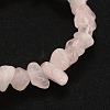 Natural Rose Quartz Charm Bracelets BJEW-JB01964-01-3